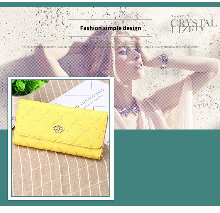 Custom Logo Ladies Long Wallet Fashion Large Capacity Pu Leather Card Holder Clutch Bag