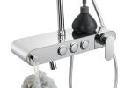 201 304 Stainless Steel Rain Brass Shower Set Mirror Polished