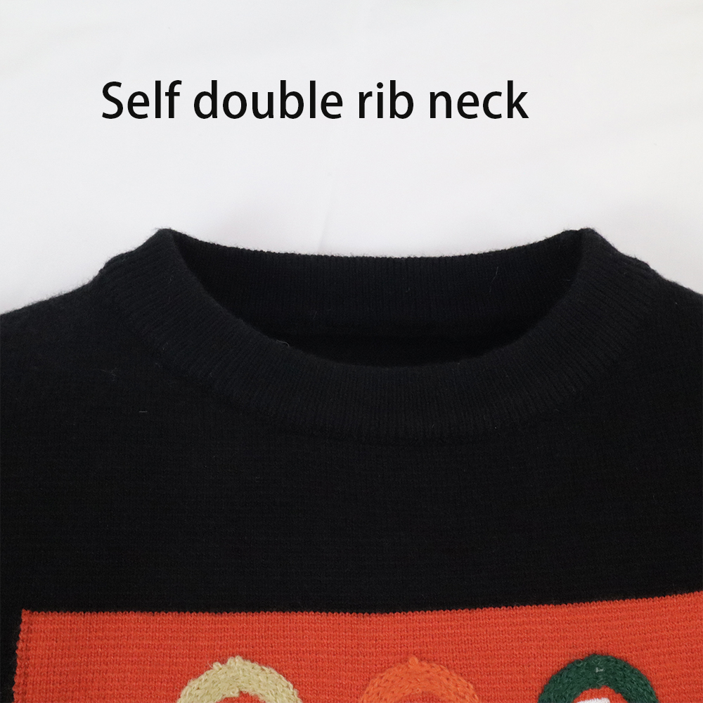 Factory Directly Sale Fall Winter Toddler Kids Children Baby Boy Girl's Unique Design Crew Neck Knitted Pullover Sweater Top