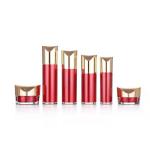 Special Shape Cosmetic Pump Bottle Gold Refillable Cosmetic Containers 80ml