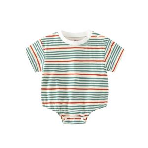 Wholesale Wholesale Newborn Striped Cotton Baby Romper Custom Unisex Baby Bodysuits from china suppliers