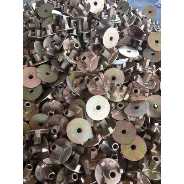 Aluminium Formwork System Accessories 16MM Golden Color Tie Rod Wing Nuts