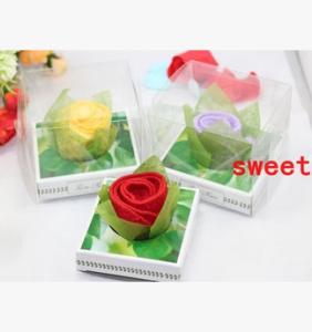 Wholesale New creative promotion gift product wedding rose shape towel with gift box from china suppliers