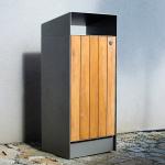 Sustainable 880mm High 45L Outdoor Patio Garbage Can