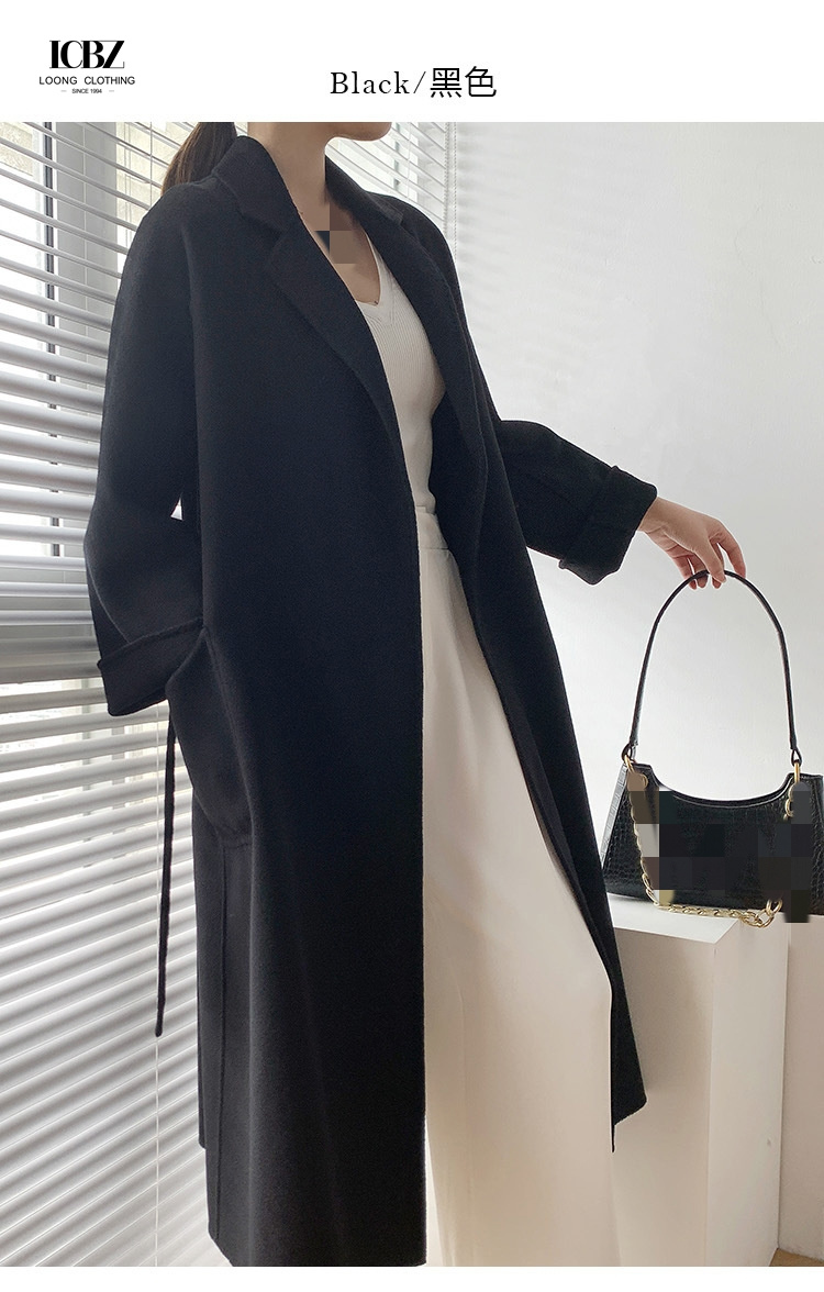 Plus Size Autumn Winter Wool Woolen Long Cardigan Jacket Woman Crop Jacket Ladies Overcoat