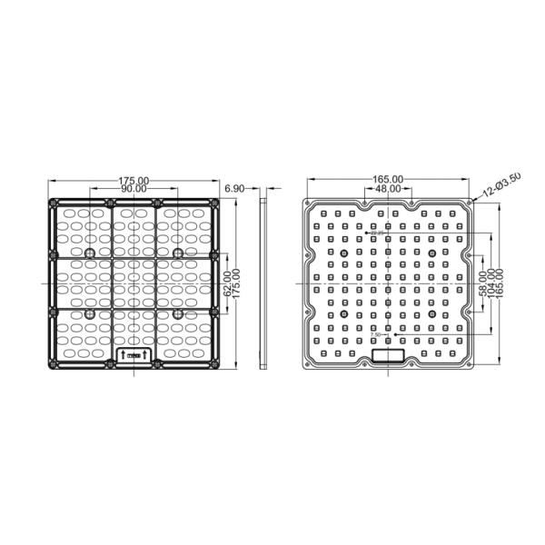 90W Asymmetric Led Street Light Lens PCB module For Road Lamp