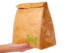 Recycled Reusable Brown Paper Tyvek Insulated Lunch Bag Washable Lightweight