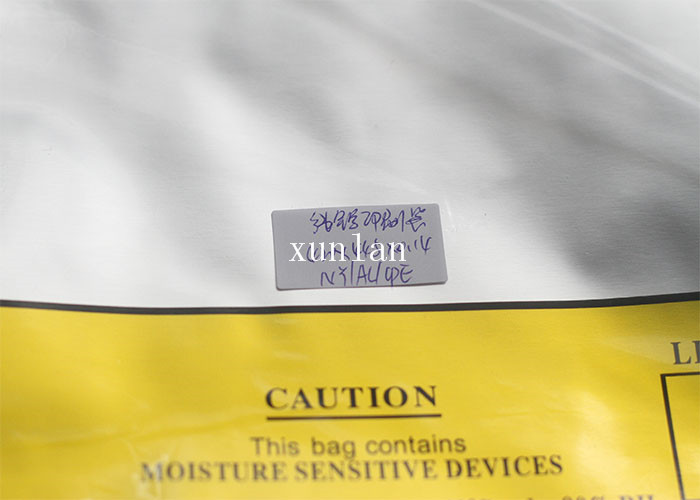 Yellow Logo Aluminum Foil Bags Heat Sealed For Mailing Electronic Components