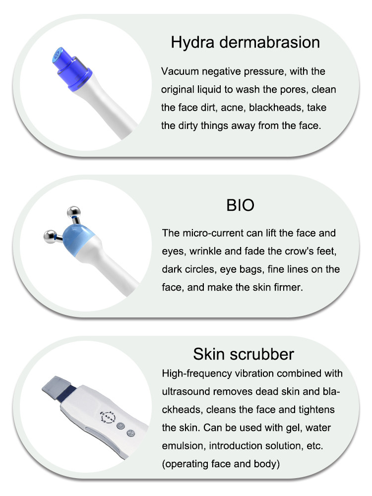Skin Polishing Beauty Therapy Machines 10 In 1 Hydro Crystal Microdermabrasion Machine