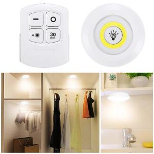 Wholesale COB Kitchen Bathroom Remote Light 5 leds Round Sensor Lamp AAA battery 1.5w 2w from china suppliers