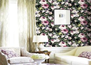 Wholesale Mould Proof 3d Natural Flowers Wallpaper For Home Decor , Eco Friendly from china suppliers