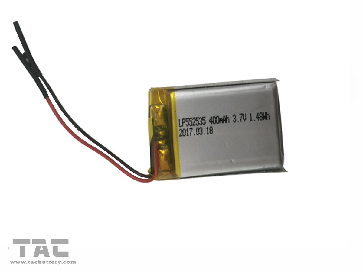 GSP552535 Rechargeable Li Polymer Battery LP552535 3.7V 400mAh For IoT