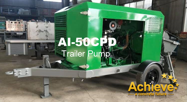 AI-50CPD NEW Concrete Pump Trailer Mounted OEM PUTZMEISTER TK70 20M3/H