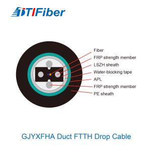 Wholesale GJYXFHA G652 G655 Fiber Optic Cable Duct Bow Type Drop Cable from china suppliers