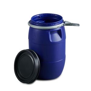 Wholesale OEM / ODM Open Head Plastic Drum HDPE Plastic Bucket Blue Alkali Resistant from china suppliers