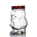 Wholesale 15oz creative personality Santa Claus shape 470ml glass mason jar