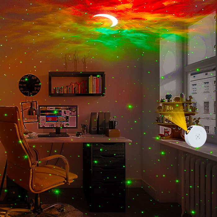 Portable RGB Moon Projector Night Light , Durable Stars And Moon Projector Lamp