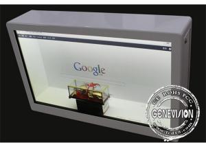 China 55 Inch Android Remote Control Transparent Display Box Flexible Advertising Equipment on sale