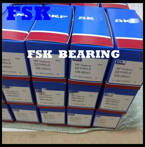 6200ZZ , 6200-2RS Deep Groove Ball Bearing Motor Bearing Metal Shield / Rubber