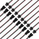 Male Female Plug LED Light Connector Cable 3 Pin SM 14AWG 16AWG Electric Wire
