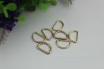 Supply handbag metal welded d ring,various colors wire iron metal d ring 13mm