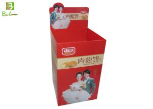 Wholesale Red Cardboard Display Racks , Custom Floor Display stands Snacks from china suppliers