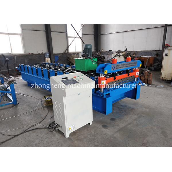 Aluminum Trapezoid Roll Forming Machine For Roof Panel 8-15m/Min