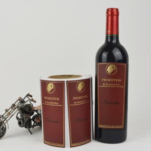 Wholesale Personalized Printable Wine Bottle Labels Customized Size ISO 9001 Approved from china suppliers