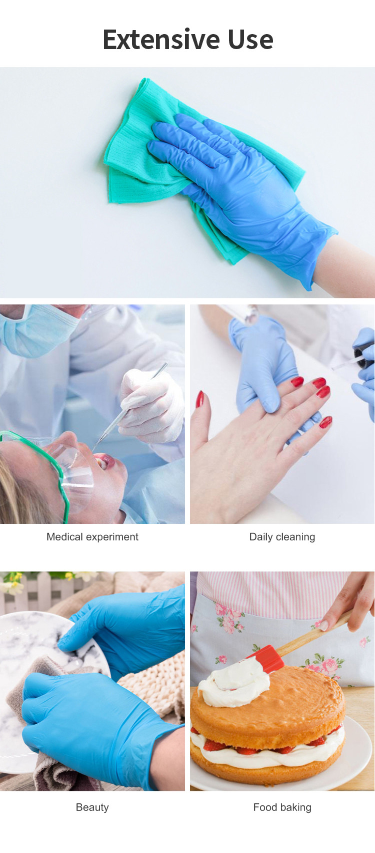 latex free gloves disposable latex household gloves latex surgical glove Customizable