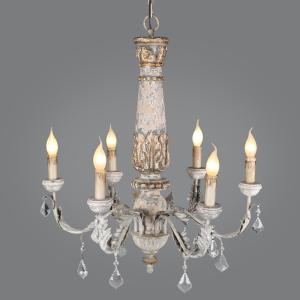 Wholesale Wooden Iron Chandelier Lighting Vintage Crystal Lustre vintage chandelier(WH-CI-110) from china suppliers
