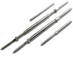 304 316 Stainless Steel Cable Railing Components / Turnbuckle With Stub Ends