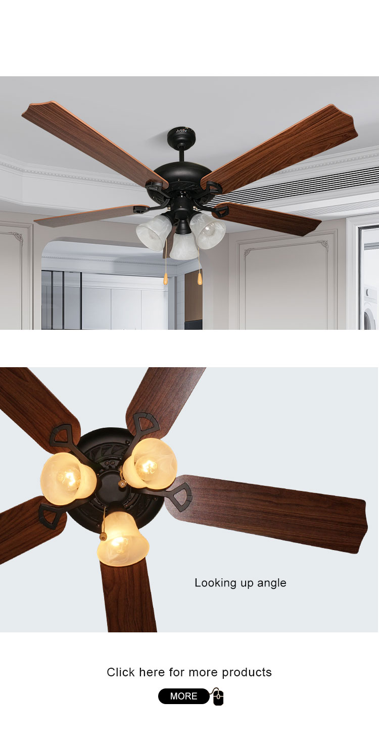 52 inch Traditional LED Ceiling Fan with 5 MDF Blades and Lighting Solutions Service
