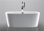 Solid Surface Modern Freestanding Bathtub , High Back 55 Inch Freestanding Tub