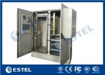 Two Bay Structure Outdoor Telecom Cabinet Galvanized Steel PEF Heat Insulation