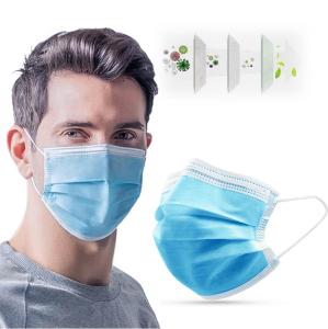 Wholesale Blue Non Woven Disposable Face Mask 3 Ply Protection Anti Virus Face Mask from china suppliers