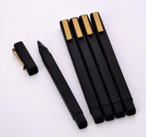 Wholesale square hotel use rubber sprayed logo promotion pen,W hotel writing guestroom pen from china suppliers