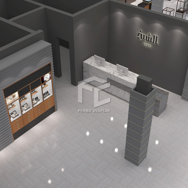 Glass Steel Watch Display Showcase Shops Display Furniture
