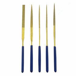 Wholesale Gloden Color 5 PCS Diamond File Set 4mm Shank Diamete 160mm Total Length For Jewelry Carving from china suppliers