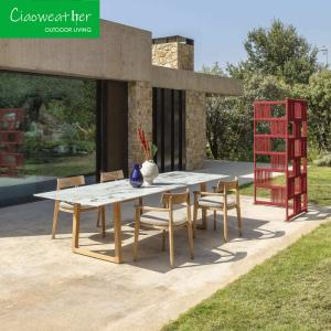 Wholesale Garden Wooden Teak Wood Table Chair Set Outdoor Foam water-resistant Fabric Cushion for Specific in Restaurant and Leisure from china suppliers