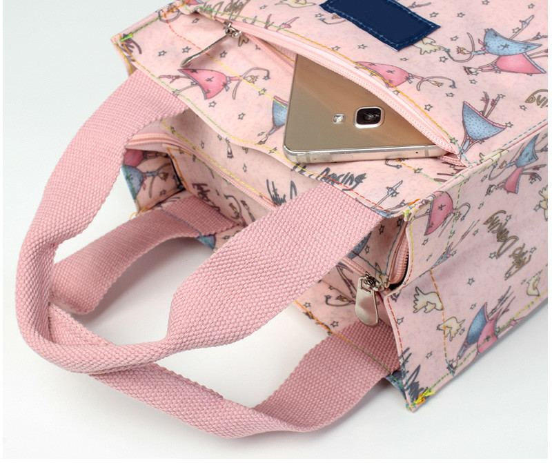 Foldable Minimumism Thermal Insulated Canvas Lunch Bag