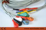 Medical 10 Lead Ecg Cable Din 1.5 Holter ECG Leadwire For Holer Recorder