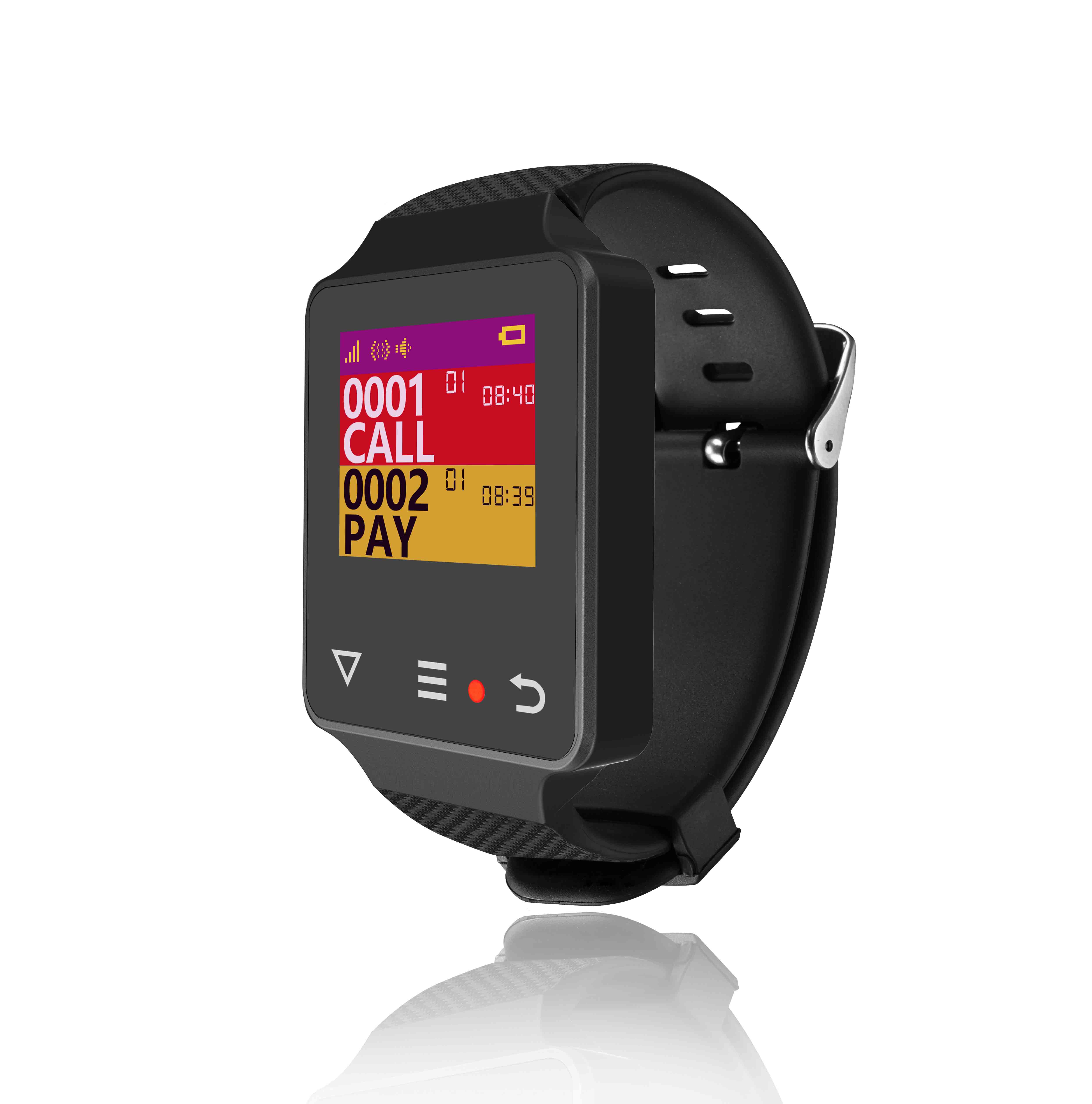 New design restaurant wireless full waterproof calling system smart watch pager
