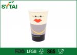 Insulated Hot Drink Paper Cups , Take Away Custom Disposable Coffee Cups
