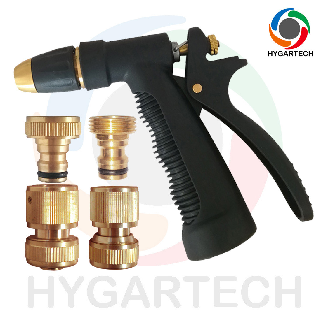 Convenient Metal Water Hose Nozzle With Rear Trigger Control For Garden And Industrial