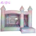 Party Tie Dye Color Inflatable Bounce House Slide Tie Dye Bouncy Castle