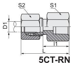 Hydraulic Tube Fittings OEM ODM Factory Supply BSPT Female 5CT 5CT-Rn