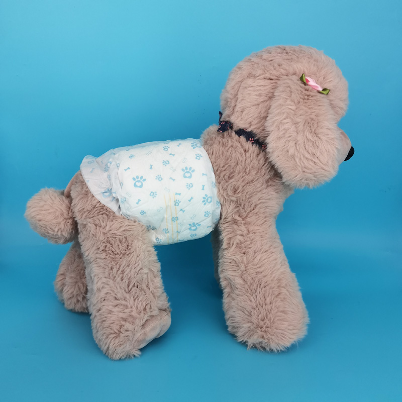 Customized Blue Large Dog Diaper for Pets 3D Leak Prevention Channel