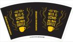 Double PE Coated Paper Cup Fan Wood Pulp 16oz For Forcold Drinking