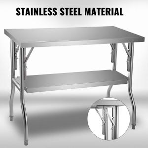 Wholesale Commercial Stainless Steel Worktable 48 X 24 Inch Stainless Steel Folding Table from china suppliers