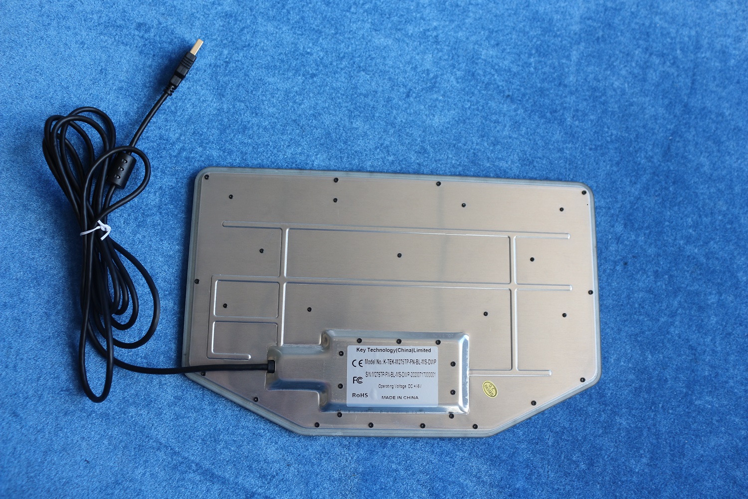 5VDC 91 Keys IP67 Dynamic Silicone Rugged Keyboard with touchpad